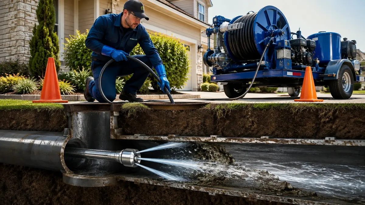 Main Sewer Line Hydro Jet Cleaning in Lindsay