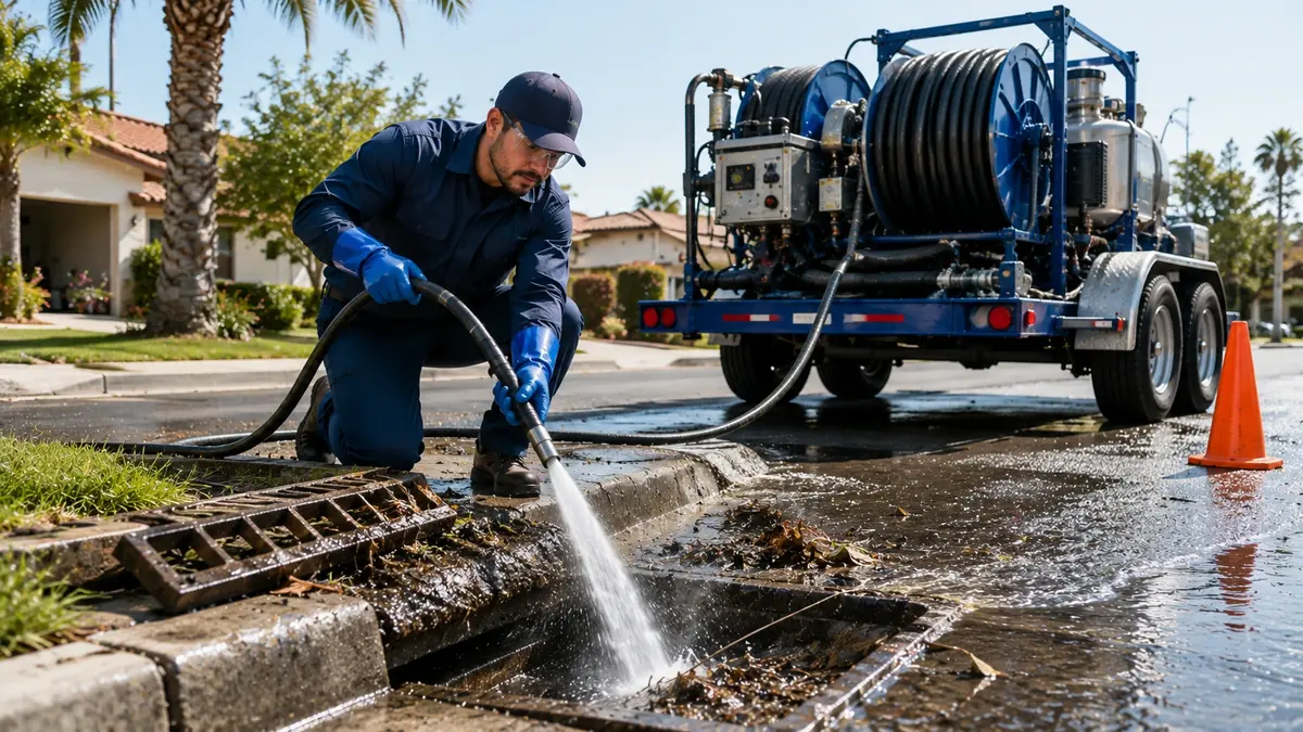 Storm Drain Hydro Jet Cleaning in Lindsay