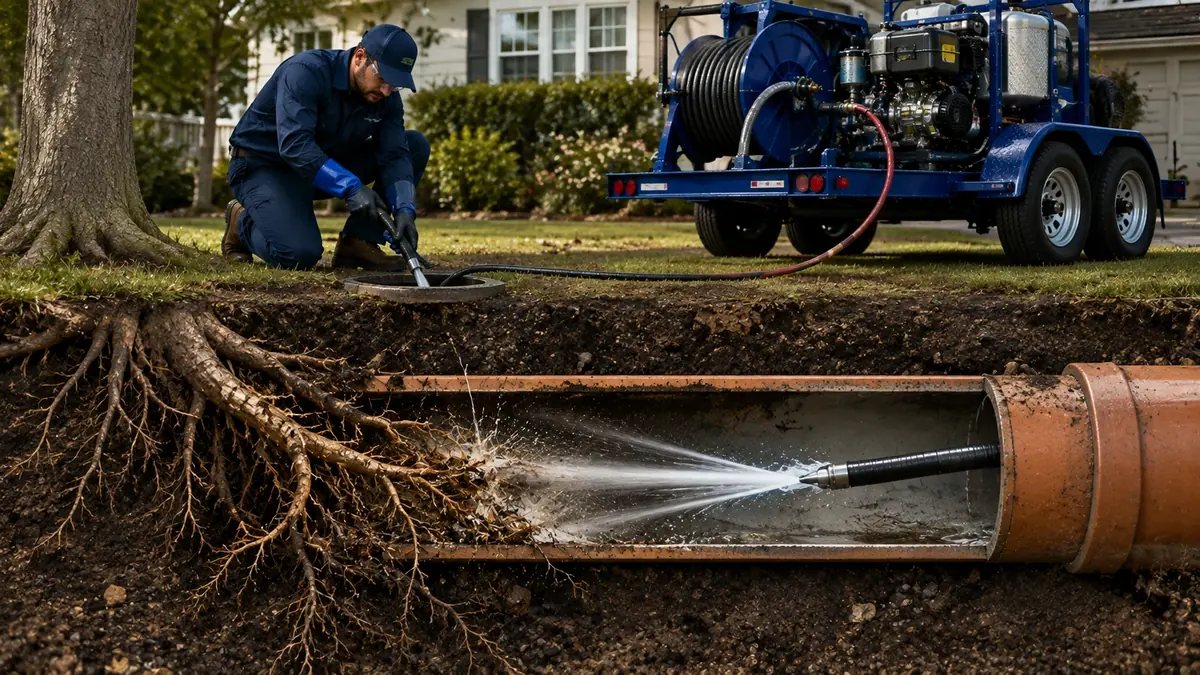 Tree Root Removal with Hydro Jetting in Lindsay